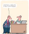 Cartoon: Les Statistiques (small) by Karsten Schley tagged statistiques,bureau,politique,industrie,faux,business,societe