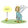 Cartoon: Mama? (small) by Karsten Schley tagged religion,mythen,legenden,christentum,bibel,kirche,tiere,küken,engel
