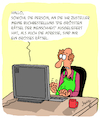 Cartoon: Mysteriös! (small) by Karsten Schley tagged onlinebestellungen,lieferungen,paketdienste,zustellung,zustellerinnen,service,kundeninnen,pakete,wirtschaft,gesellschaft