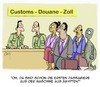 Cartoon: Neulich beim Zoll... (small) by Karsten Schley tagged reisen,zoll,tourismus,fliegen,flughäfen,einwanderung,urlaub,ferien