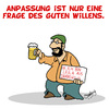 Cartoon: PASST EUCH AN!! (small) by Karsten Schley tagged einwanderung,anpassung,integration,politik,asyl,flüchtlinge,europa,deutschland,syrien