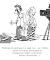 Cartoon: Politisch korrekt (small) by Karsten Schley tagged pc,medien,authentizität,film,tv,schauspieler,aneignung,business,gesellschaft