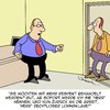 Cartoon: RESPEKT!! (small) by Karsten Schley tagged arbeitgeber,arbeitnehmer,business,wirtschaft,jobs,vorgesetzte,respekt,büro