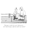 Cartoon: Schmerz (small) by Karsten Schley tagged sport,boxen,gesundheit,ärzte,zahnärzte,schmerzen,angst,schmerzpatienten,medizin,gesellschaft