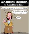 Cartoon: Statement (small) by Karsten Schley tagged christchurch,neuseeland,naziterror,muslime,rassismus,faschismus,tod,verbrechen,politik,migration,sicherheit,afd,gesellschaft