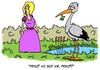 Cartoon: Storch (small) by Karsten Schley tagged märchen,tiere,adel,prinzen,prinzessinnen,monarchie