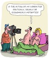 Cartoon: The Art of Acting (small) by Karsten Schley tagged actors,films,pornography,entertainment,sex,motivation,characters,drama,media,professions