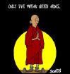 Cartoon: Tibet Monk (small) by Karsten Schley tagged china tibet