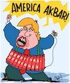 Cartoon: Trump droht (small) by Karsten Schley tagged sanktionen,erpressung,wirtschaft,embargo,iran,atomabkommen,usa,europa,tump,geld,business