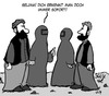 Cartoon: Unverwechselbar (small) by Karsten Schley tagged männer,frauen,religion,muslime,islam,frauenrechte,kleidung,mode