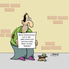 Cartoon: Verschwunden!! (small) by Karsten Schley tagged glück,business,armut,wirtschaft,arbeitslosigkeit,pech,kleidung,technik,mythen
