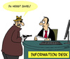 Cartoon: Zuviel (small) by Karsten Schley tagged information,kundenservice,kriminalität,waffen,wirtschaft,business,jobs