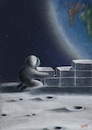 Cartoon: WALL (small) by artugurarslan tagged astronaut,wall,moon
