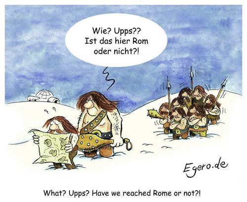 Cartoon: barbarian scout (medium) by Egero tagged karte,scout,barbarian,navigation,navi,egero,map
