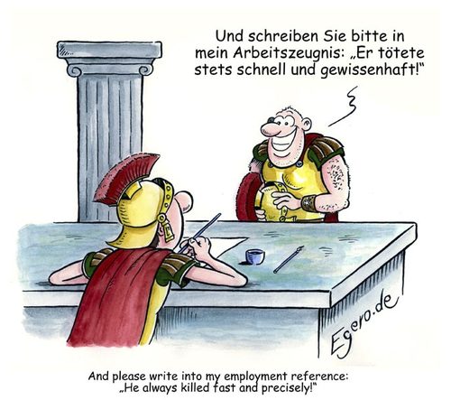 Cartoon: reference (medium) by Egero tagged reference,arbeitszeugnis,egero,eger