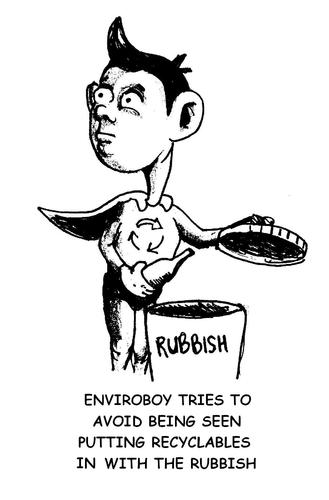 Cartoon: Enviroboy (medium) by urbanmonk tagged enviroment,humour,humans
