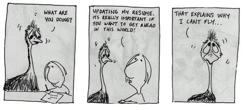 Cartoon: My Nervous Emu (medium) by urbanmonk tagged humour,career