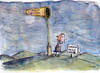 Cartoon: Christ its blowing a gale! (small) by urbanmonk tagged carbon,tax,climate,change,julia,gillard,australia,politics