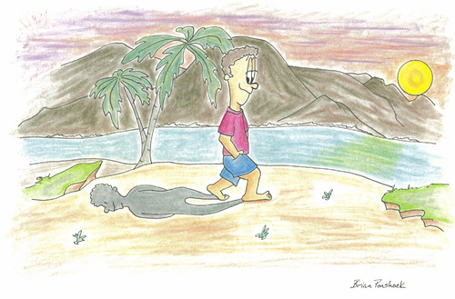 Cartoon: Dead Sea Stroll (medium) by Brian Ponshock tagged dead,sea,tropics