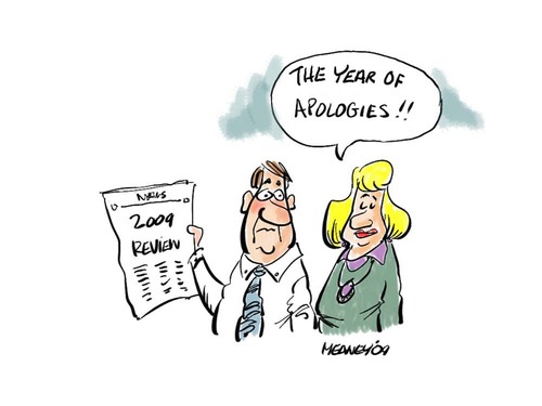 Cartoon: Apologies (medium) by John Meaney tagged hollwood,political