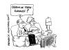 Cartoon: Bad Times (small) by John Meaney tagged gloom,tv,doom,sofa