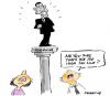 Cartoon: Obama (small) by John Meaney tagged high up look