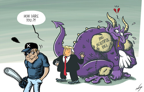 Cartoon: Big Beautiful Split (medium) by rodrigo tagged usa,disgustingabomination,president,donaldtrump,elonmusk,insults,billionaire,bigbeautifulbill,spending,departmentofgovernmentefficiency,doge,site,twitter,socialnetworks,media,tesla,internet,spacex,starlink,economy,business,finance,international,politics,usa,disgustingabomination,president,donaldtrump,elonmusk,insults,billionaire,bigbeautifulbill,spending,departmentofgovernmentefficiency,doge,site,twitter,socialnetworks,media,tesla,internet,spacex,starlink,economy,business,finance,international,politics