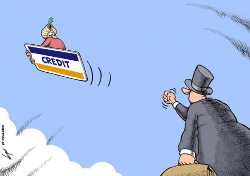 Cartoon: Credit card defaults (medium) by rodrigo tagged crisis,money,europe,eu,economy,euro,financial,companies,bankers,credit,card,consumer