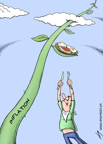 Cartoon: Economic growth (medium) by rodrigo tagged economy,prices,inflation,food,increase,growth,society