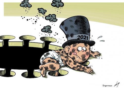 Cartoon: Hoping New Year (medium) by rodrigo tagged new,year,2020,2021,covid19,coronavirus,pandemic,economy,society,international,politics,health,vaccine