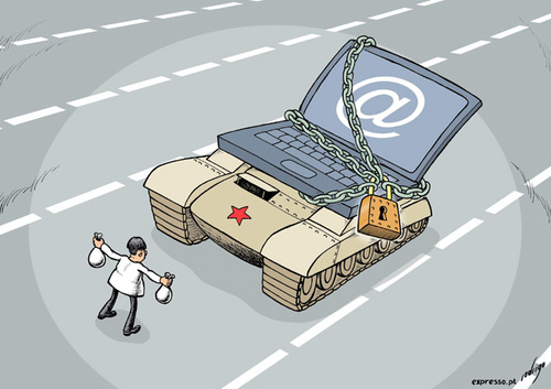 Cartoon: Internet censorship in China (medium) by rodrigo tagged china,internet,censorship,freedom,human,rights,tiananmen