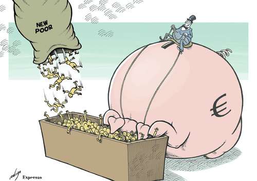 Cartoon: Sociophagy (medium) by rodrigo tagged rich,poor,poverty,fortunes,inequality,poorest,richest,gap,economy