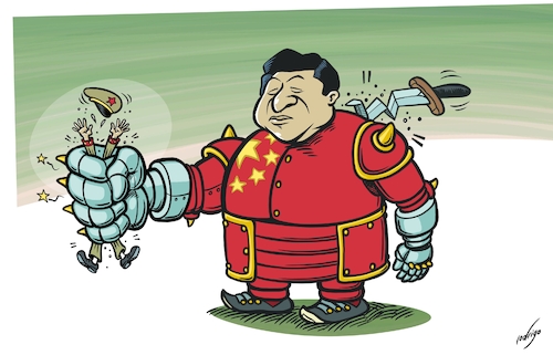 Cartoon: Xi Jinpurge (medium) by rodrigo tagged china,general,zhangyouxia,xijinping,leader,military,command,investigation,crime,law,politics,international,purge,pla,army,president,mao,xi,war,china,general,zhangyouxia,xijinping,leader,military,command,investigation,crime,law,politics,international,purge,pla,army,president,mao,xi,war