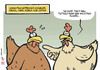 Cartoon: Avian flu upset (small) by rodrigo tagged bird,flu,avian,influenza,chicken,h5n8,h5n9,h7n9