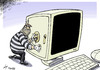 Cartoon: Increasing cyber crime (small) by rodrigo tagged cyber crime info computer internet web money bank