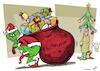 Cartoon: Grinch Stole Purchasing Power (small) by rodrigo tagged inflation,shoppers,christmas,purchasing,power,households,energy,bills,electricity,economy,finance,business,families,grinch