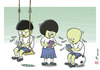Cartoon: Kids smartphone addiction (small) by rodrigo tagged children,students,education,smartphones,technology,communications,texting,addiction