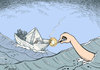 Cartoon: Mediterranean nightmare (small) by rodrigo tagged lampedusa,mediterranean,immigration,boat,north,africa,magreb,poverty,war,conflict,refugee