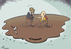 Cartoon: Muddy Sino-American relations (small) by rodrigo tagged us usa obama dalai lama beijing china tibet diplomacy international relations business democracy