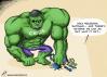 Cartoon: The Inflatable Hulkonomy (small) by rodrigo tagged hulk batman robin economy crisis recession inflation prices