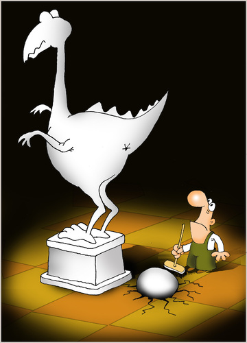 Cartoon: in the museum (medium) by Svetlin Stefanov tagged svetlin