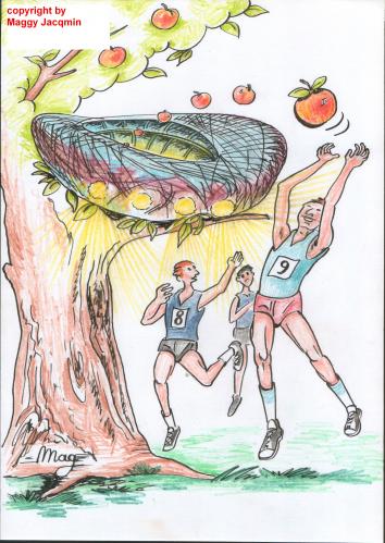 Cartoon: Fruitolympics 2 (medium) by Mag tagged sports,media,culture,fruit,business,humour