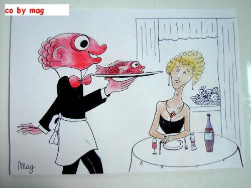 Cartoon: Gastronomy (medium) by Mag tagged restaurants,gastronomy,cartoon,culture,media