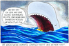Cartoon: Auf See (small) by Yavou tagged zahnarzt dentist rubber boat see ocean ozean dinghy pottwal whale wal pot cetacean