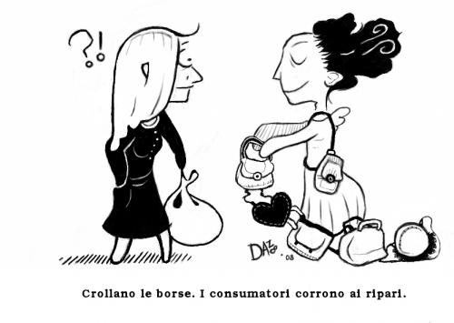 Cartoon: crisi delle borse (medium) by dan8 tagged borse,crisi,recessione
