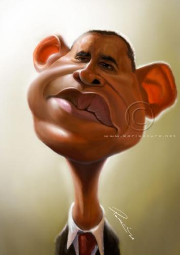 Cartoon: Obama Barack 2 (medium) by sinisap tagged caricature