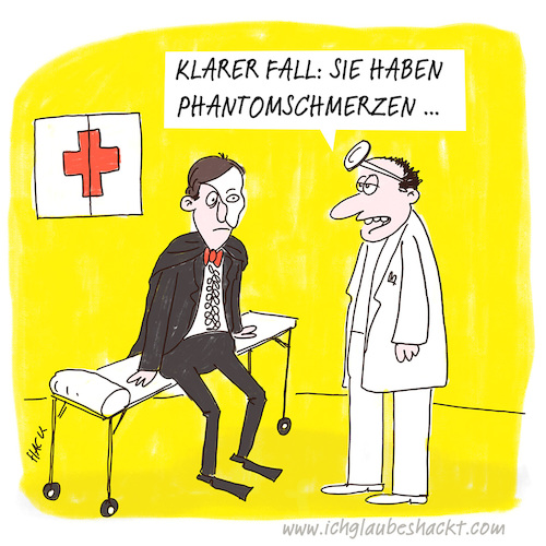 Cartoon: Phantomschmerzen (medium) by ichglaubeshackt tagged phantom,der,oper,arzt,arztwitze