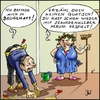 Cartoon: Beugehaft! (small) by KritzelJo tagged sekundenkleber,beugehaft,mann,frau,besen,eimer