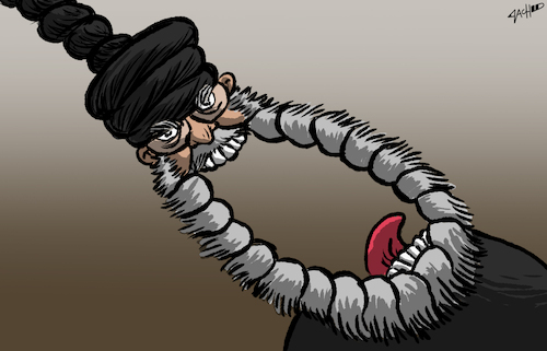 Cartoon: The Executioner (medium) by cartoonistzach tagged iran,terror,dictator,freedom,execution