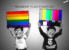 Cartoon: Rainbow Flag Examples (small) by cartoonistzach tagged rainbow,flag,new,york,times,cartoon,pride,censorship